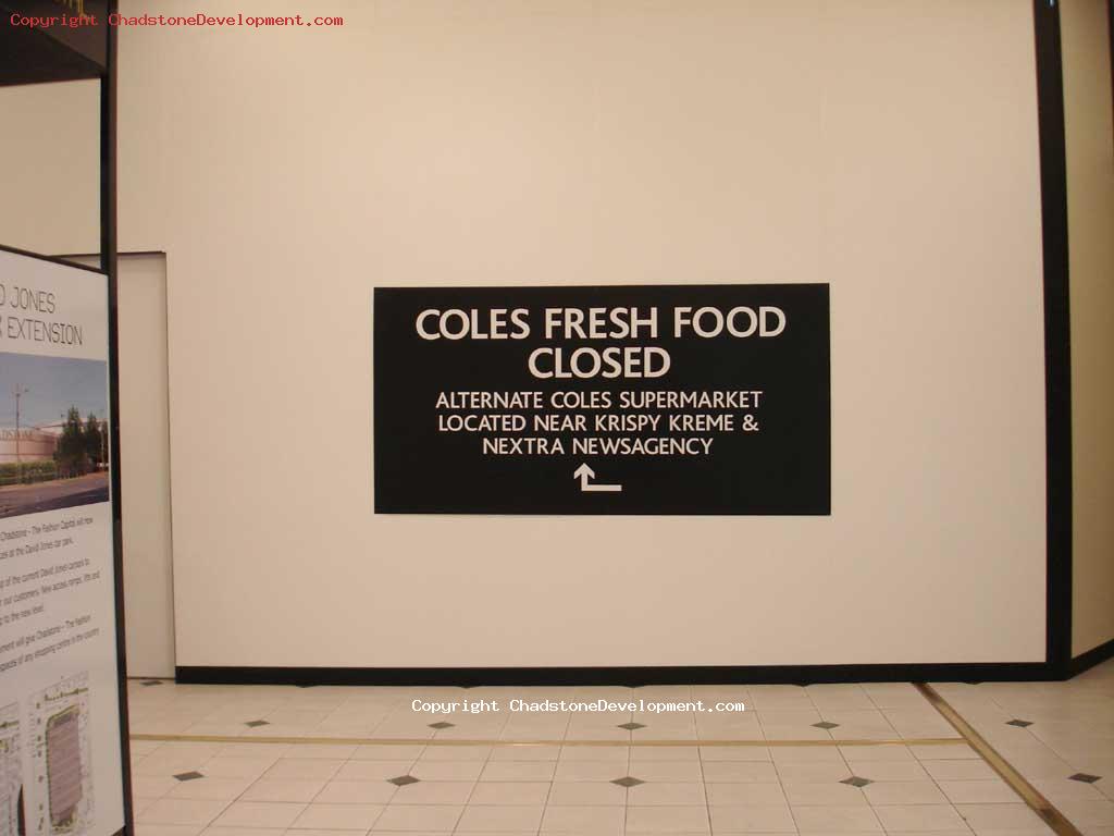 Coles (bilo) closed, Chadstone Place - Chadstone Development Discussions