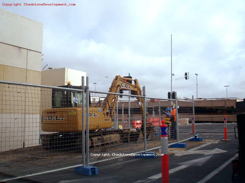 CDL excavator at Ring road/Middle Rd - Chadstone Development Discussions