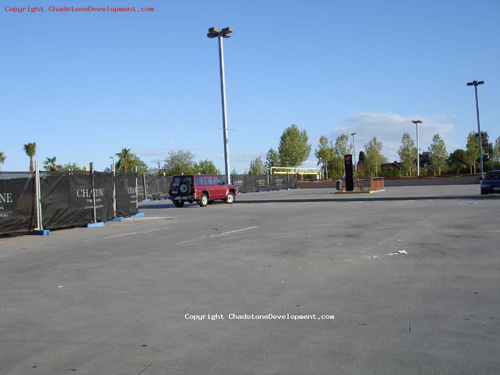 Fenced off Chadstone Place carpark - Chadstone Development Discussions