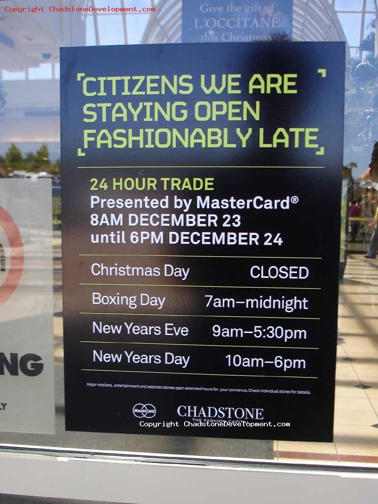 'Citizens We Are Staying Open Fashionably Late' - Chadstone Development Discussions