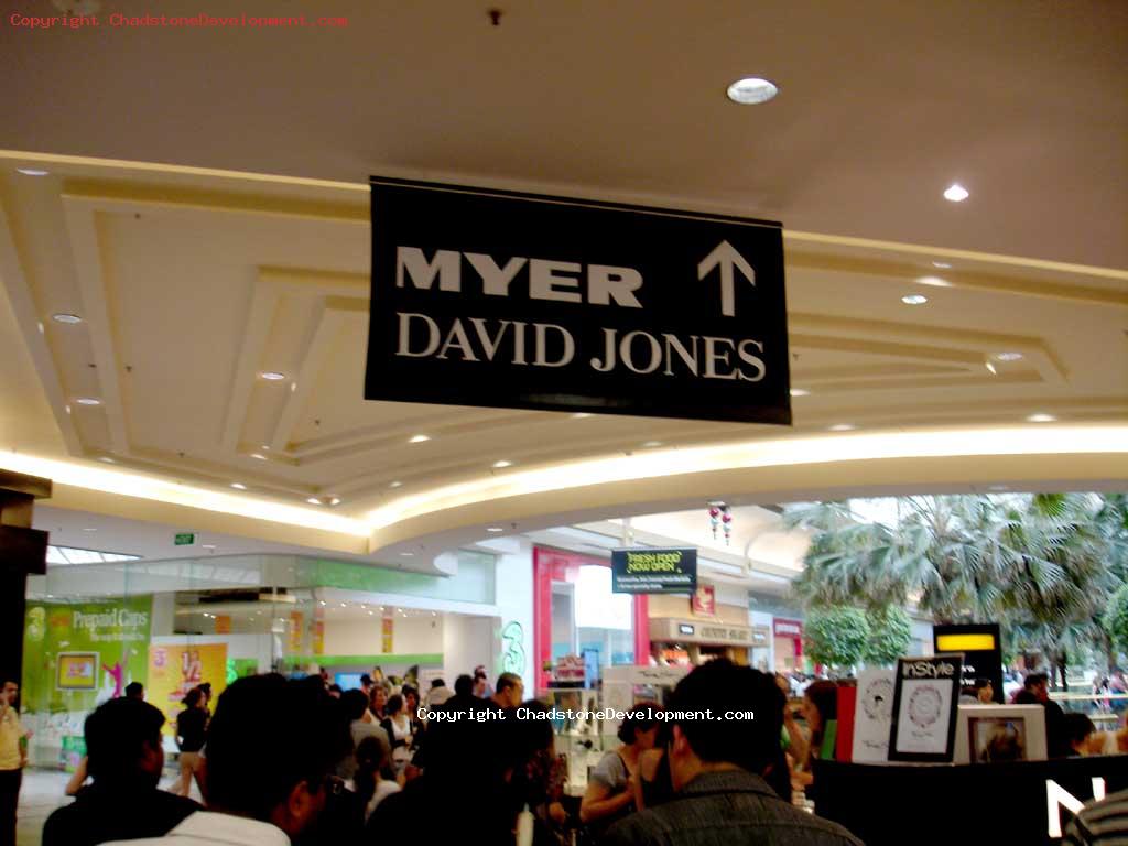 Myer & David Jones - directional sign - Chadstone Development Discussions