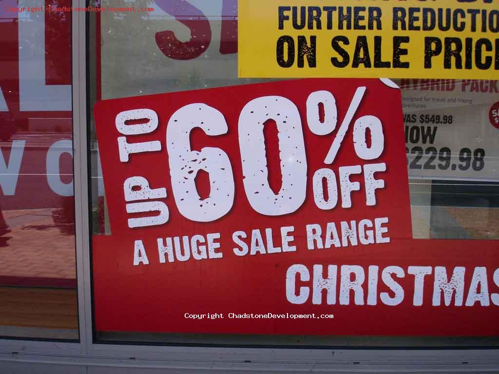 up to 60% off boxing day sales - Chadstone Development Discussions