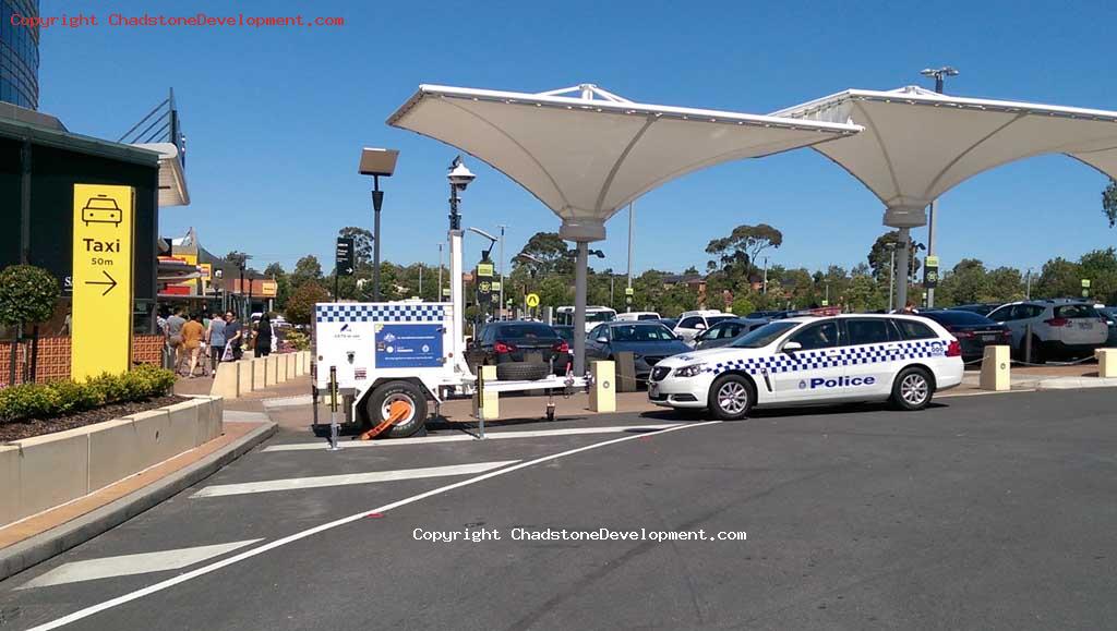 Police mobile CCTV trailer at Bus Interchange - Chadstone Development Discussions