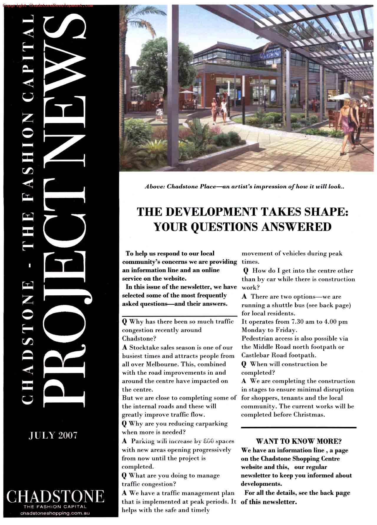  - Chadstone Development Discussions