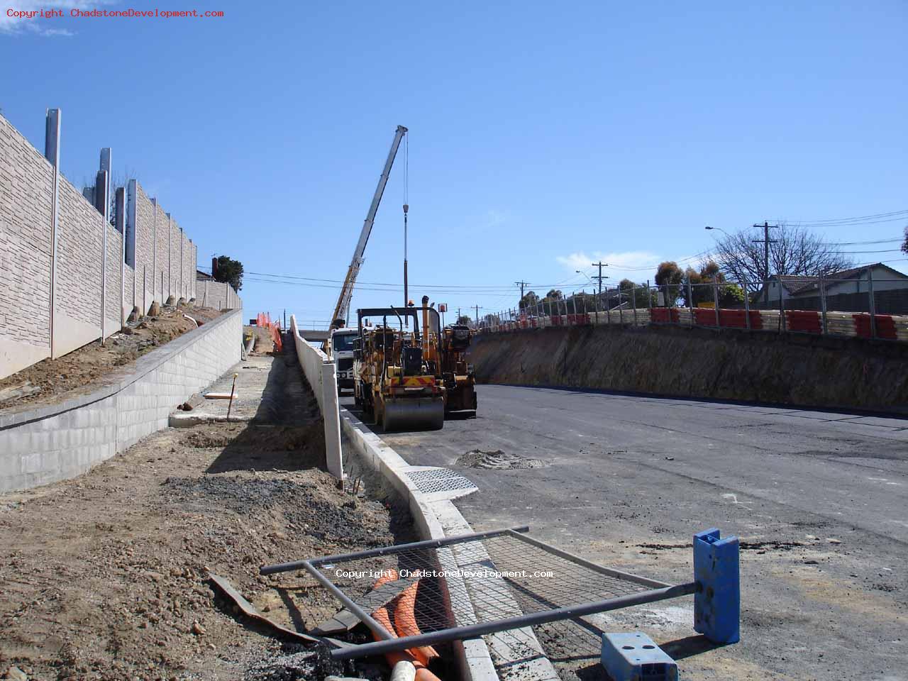 Cranes and machinery sitting on the new underpass - Chadstone Development Discussions