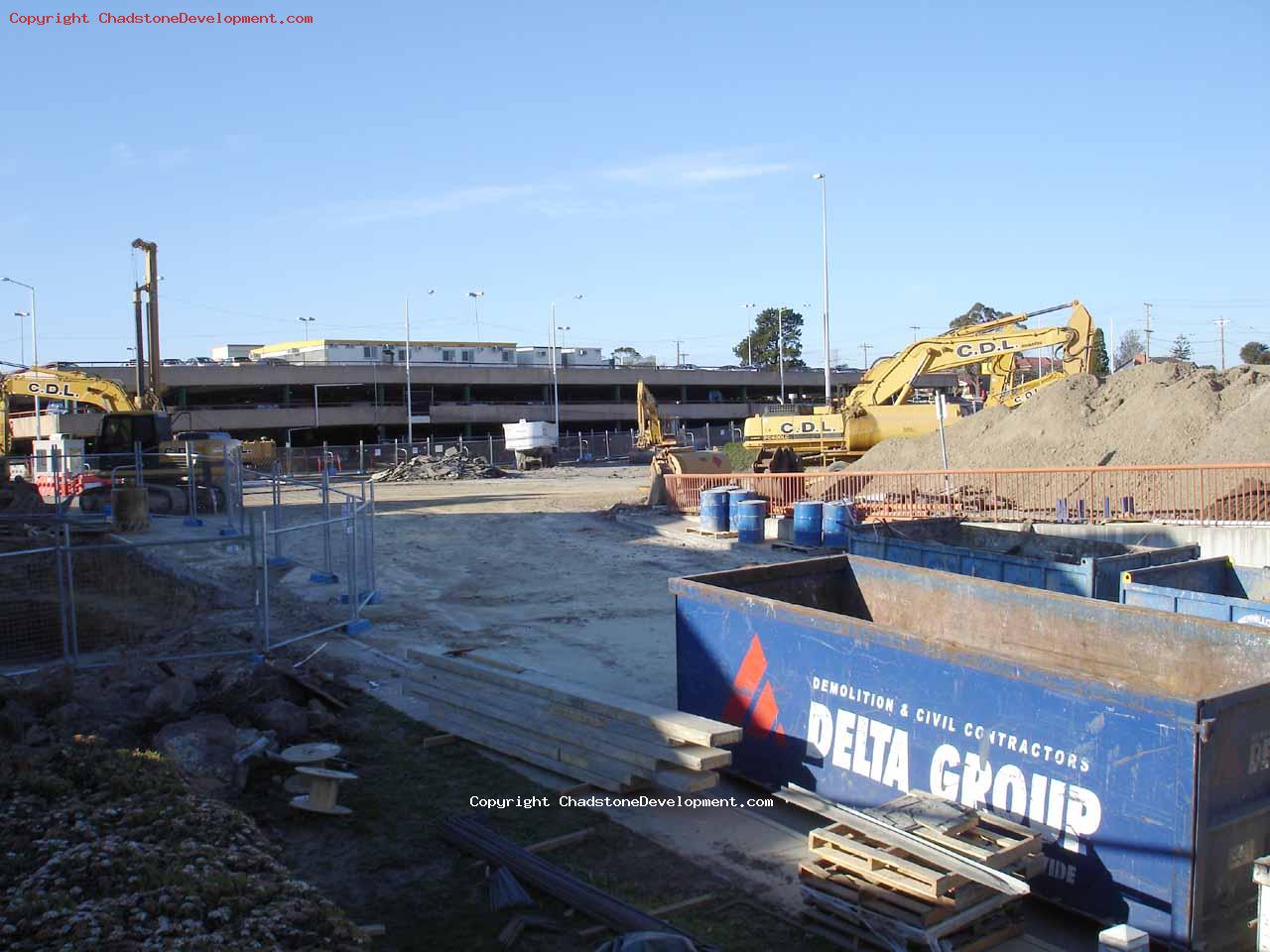 Garbage skip on the old ramp to the underground carpark - Chadstone Development Discussions