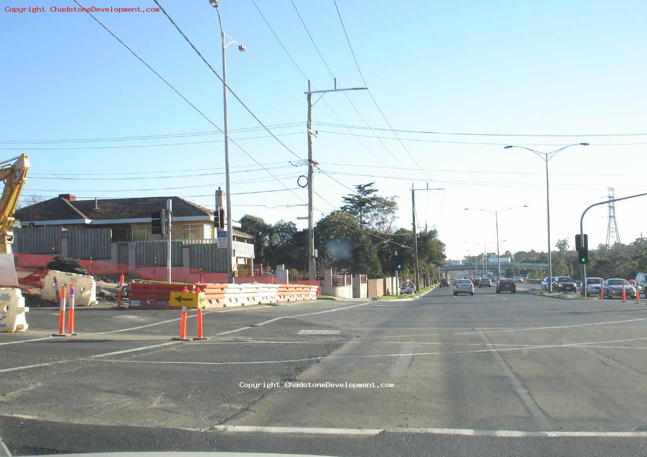 Warrigal Road, with barries on the old part of middle rd - Chadstone Development Discussions