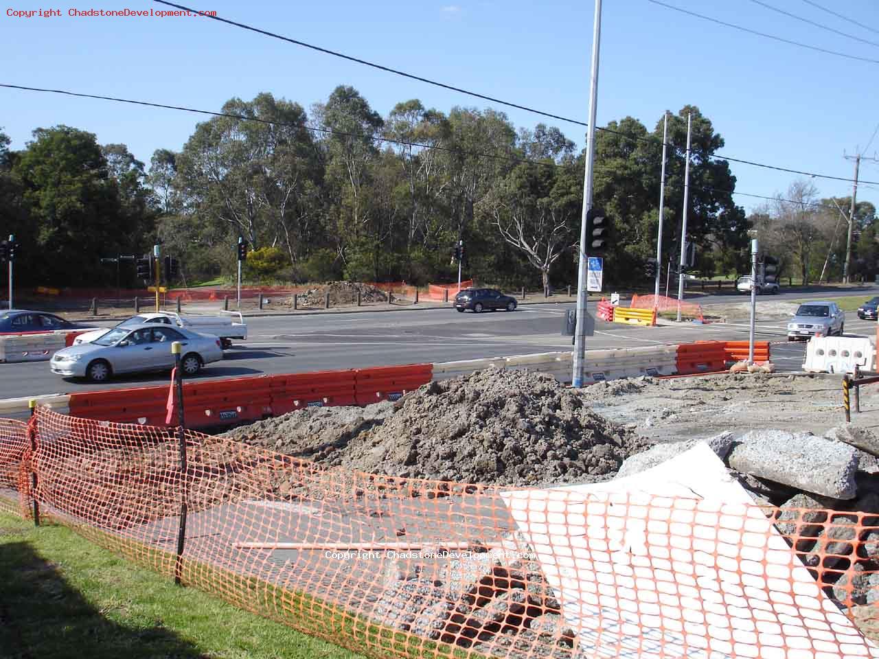 Barriers as seen from the northern Middle Rd footpath - Chadstone Development Discussions