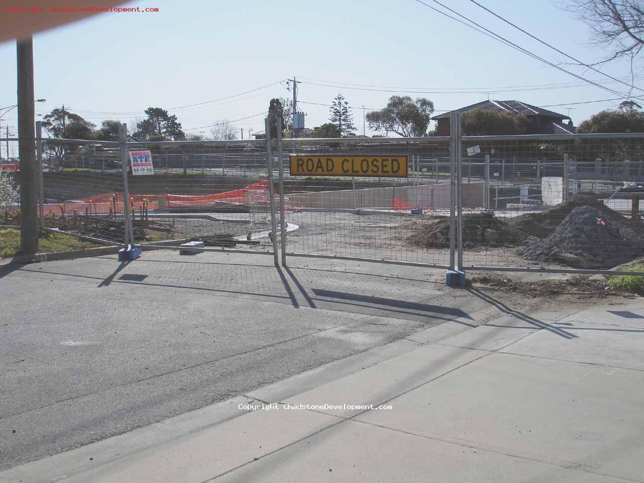 Roadblock at webster st (south) - Chadstone Development Discussions