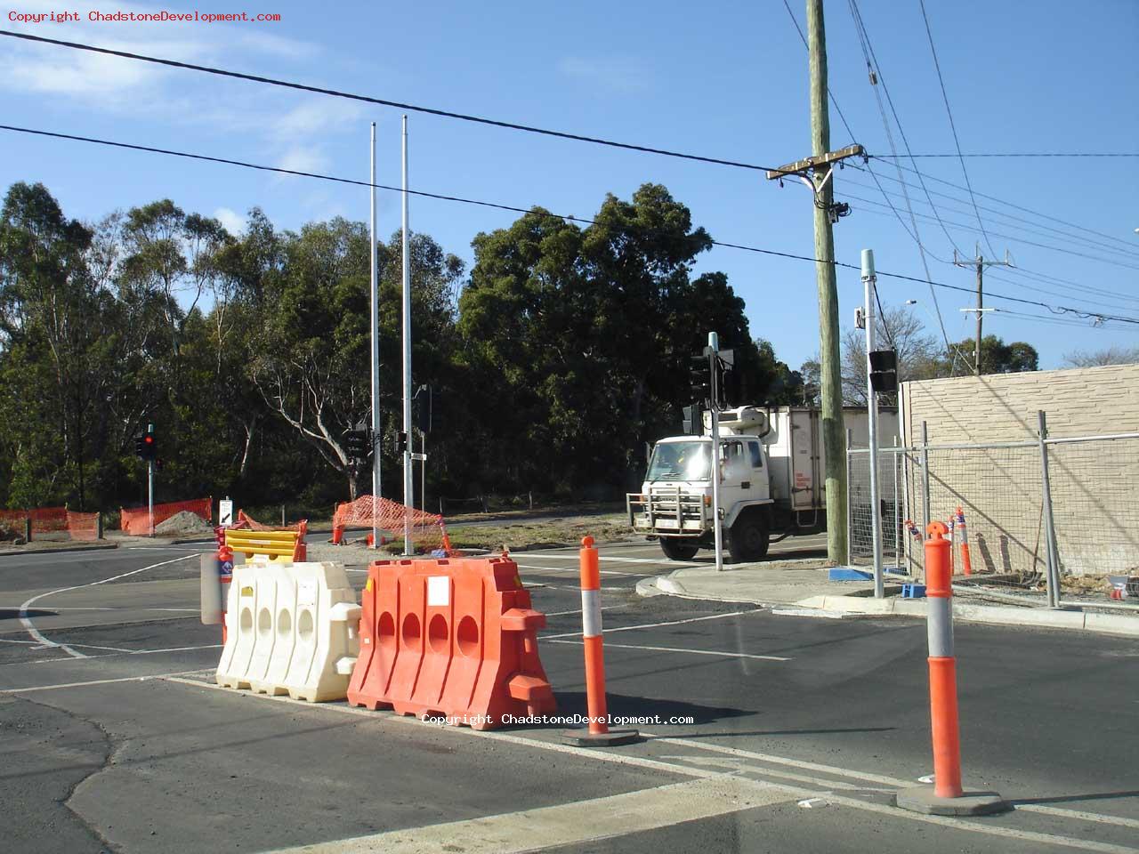 The inbound lane and sidewalk - Chadstone Development Discussions