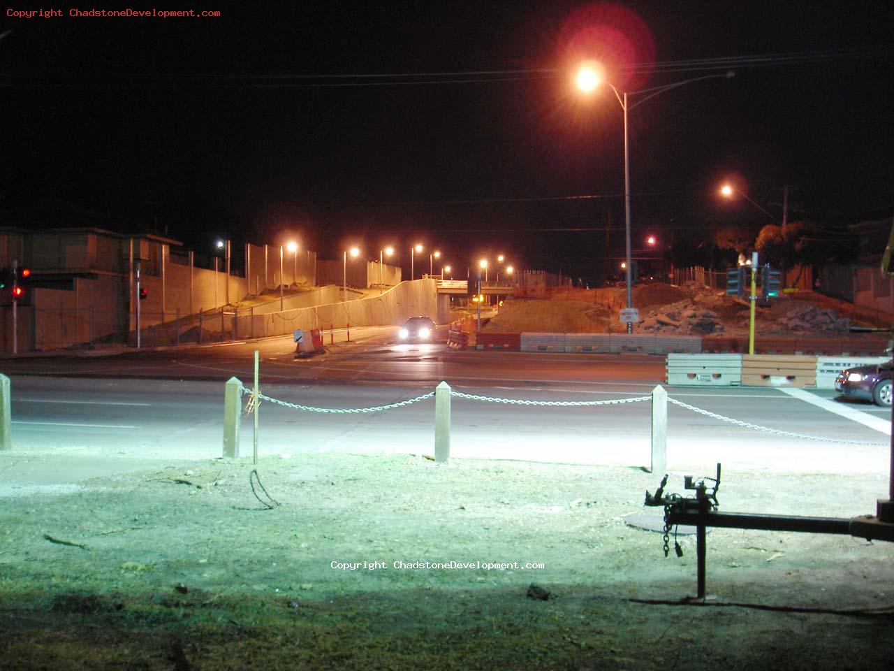 The intersection at night. New street lighting - Chadstone Development Discussions