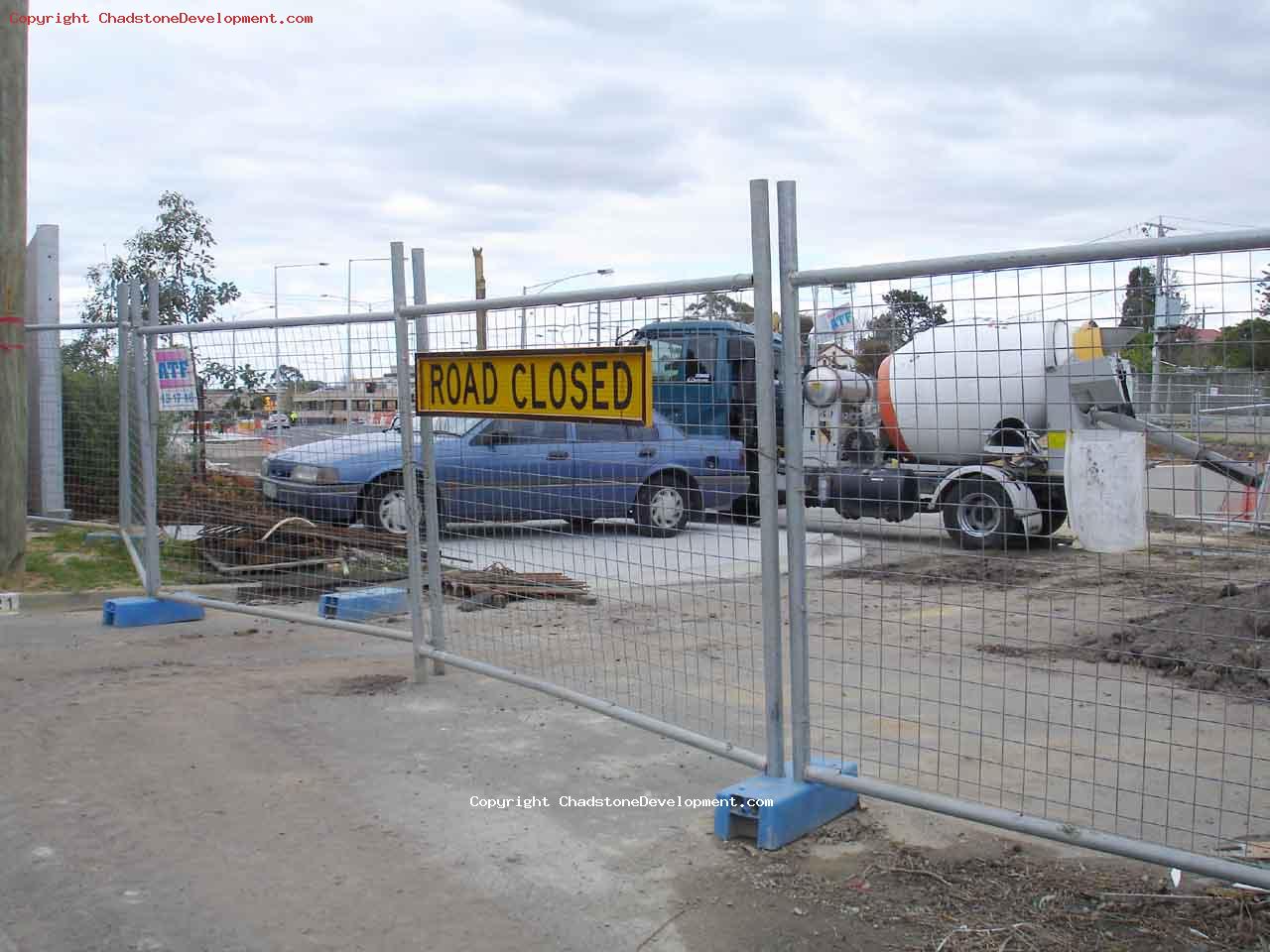 Cement mixer at the webster st bridge - Chadstone Development Discussions