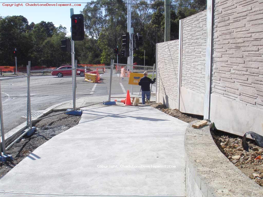 A walker exits the footpath (construction site) - Chadstone Development Discussions