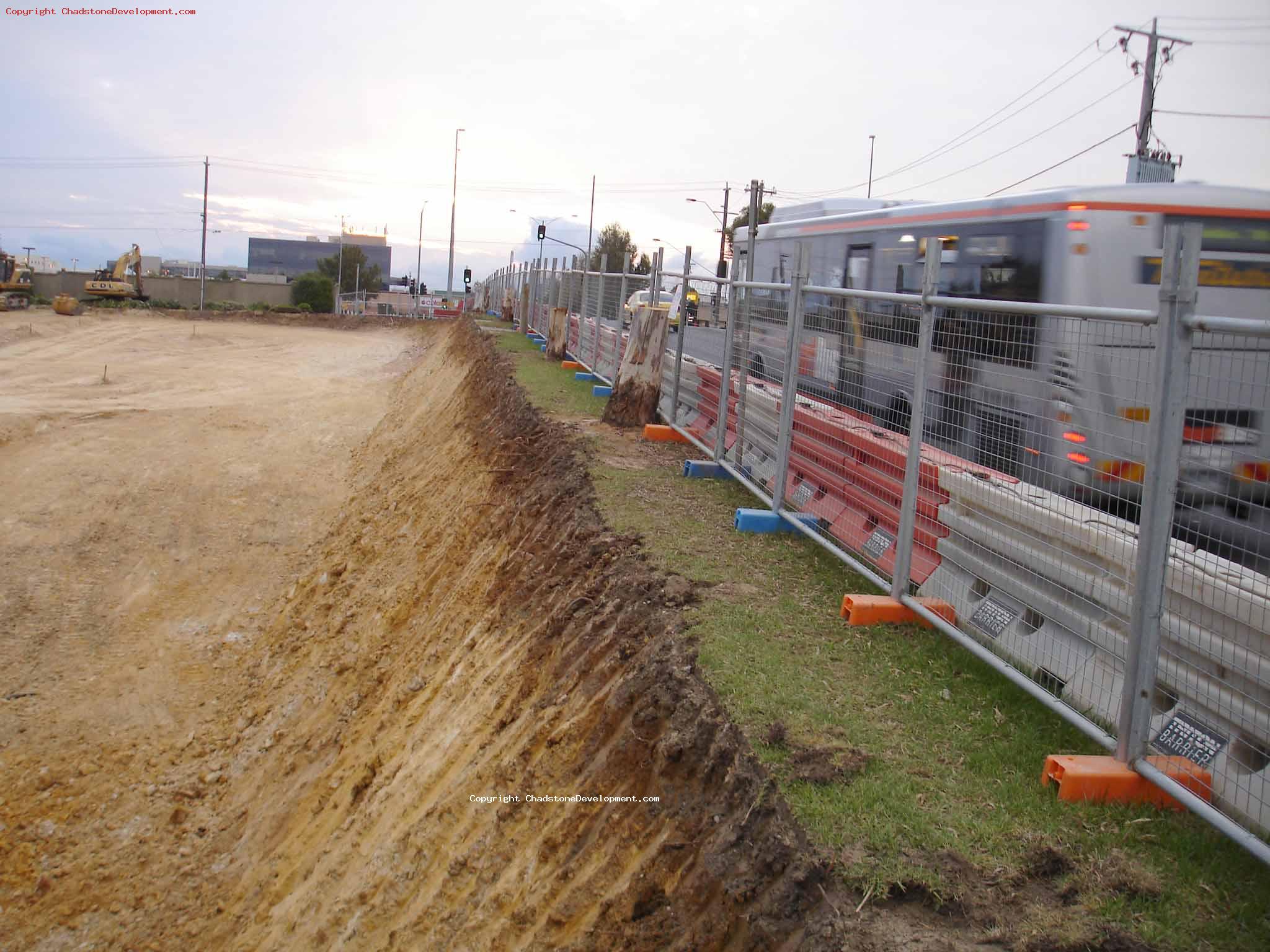 The excavated part alongside middle road. - Chadstone Development Discussions