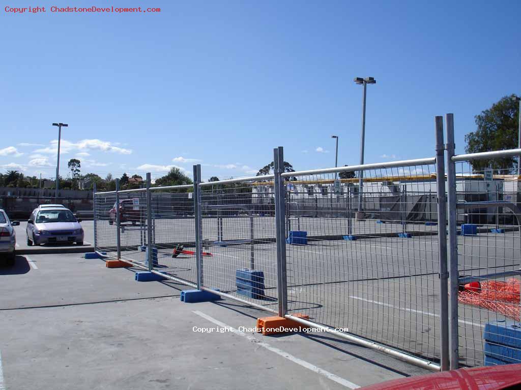 Temporary fencing at Chadstone Place carpark - Chadstone Development Discussions