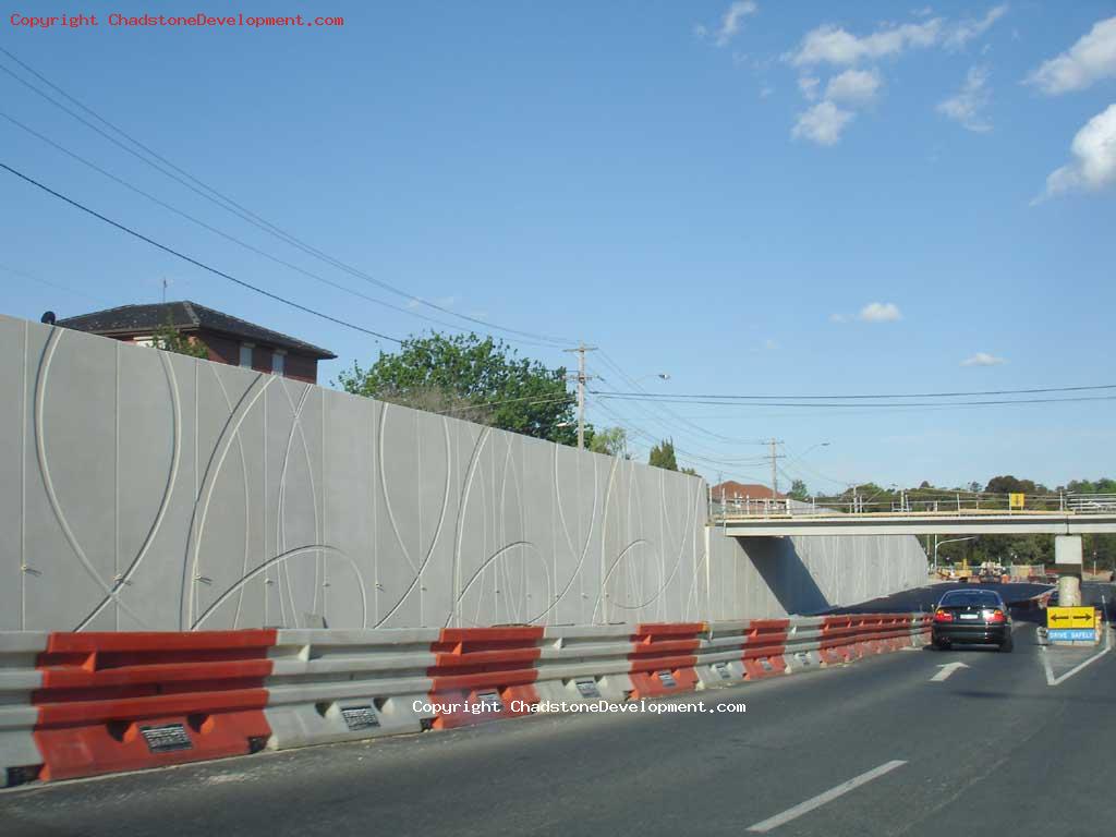 Just before the new lanes are open on middle road - Chadstone Development Discussions