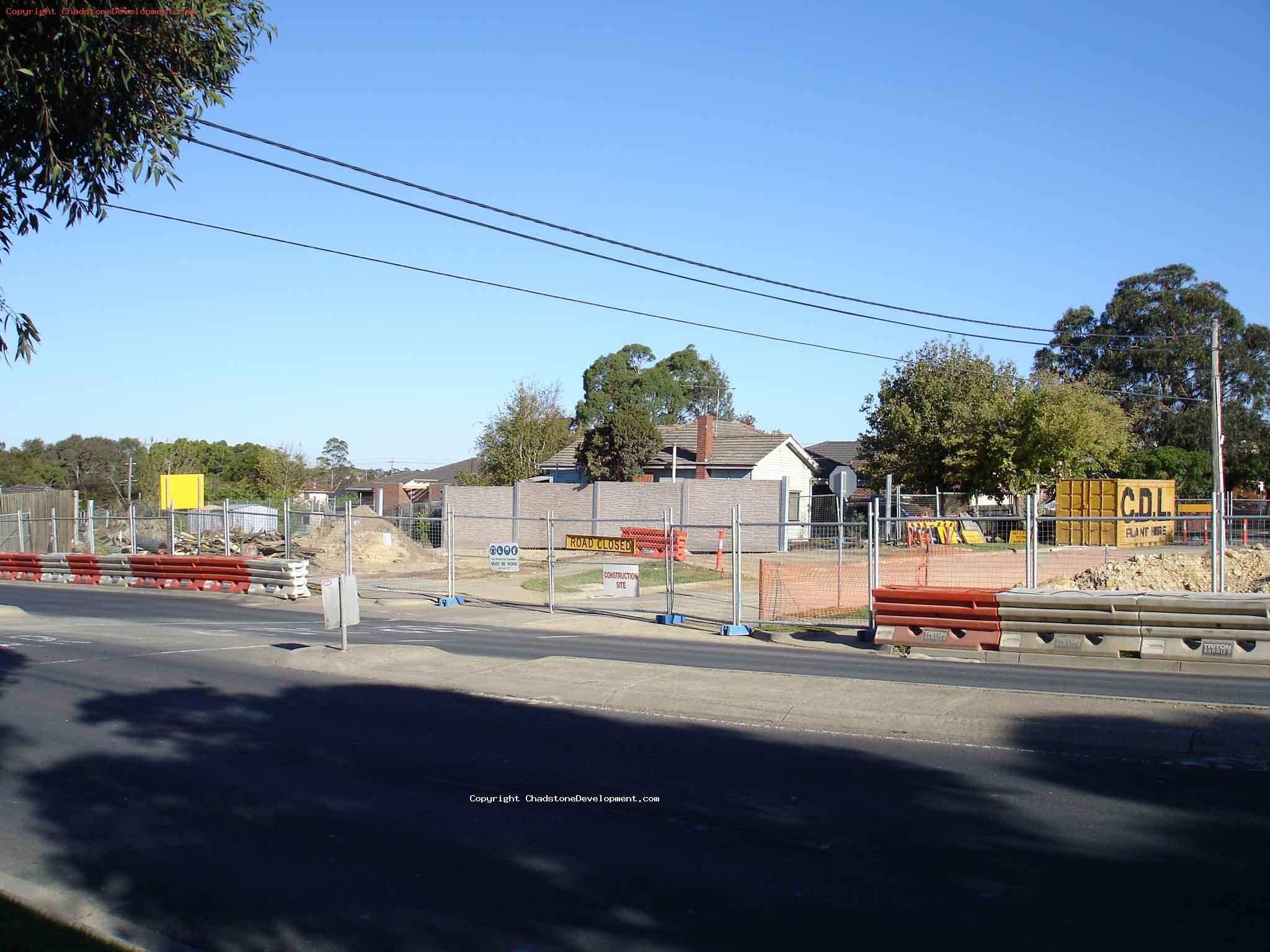 Webster St, with some of the wood fence removed - Chadstone Development Discussions