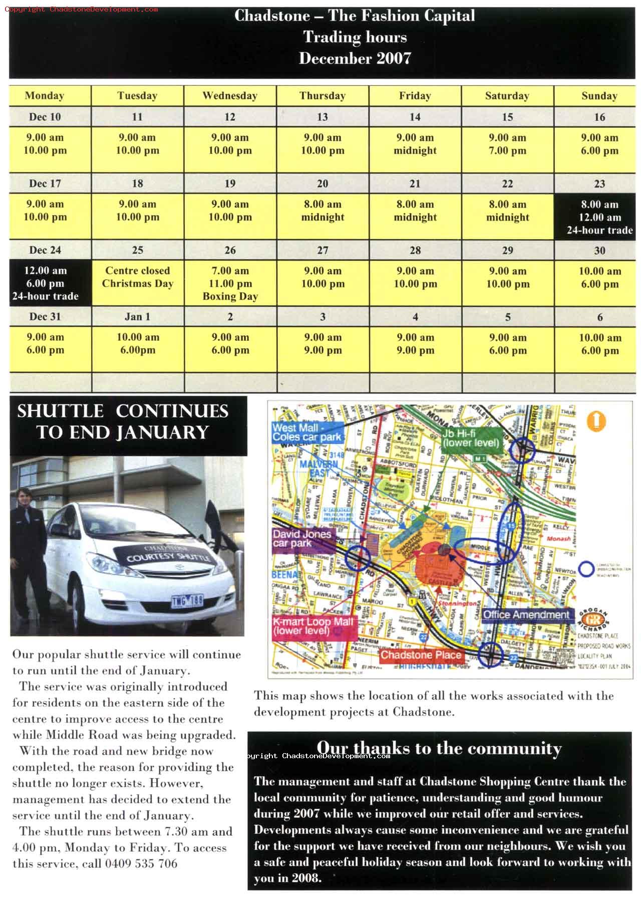 December 2007 (page 2) - Chadstone Development Discussions