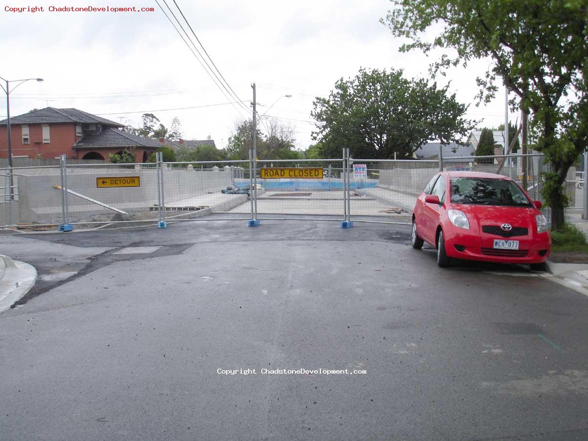 Webster St bridge prior to bitumen laying - Chadstone Development Discussions