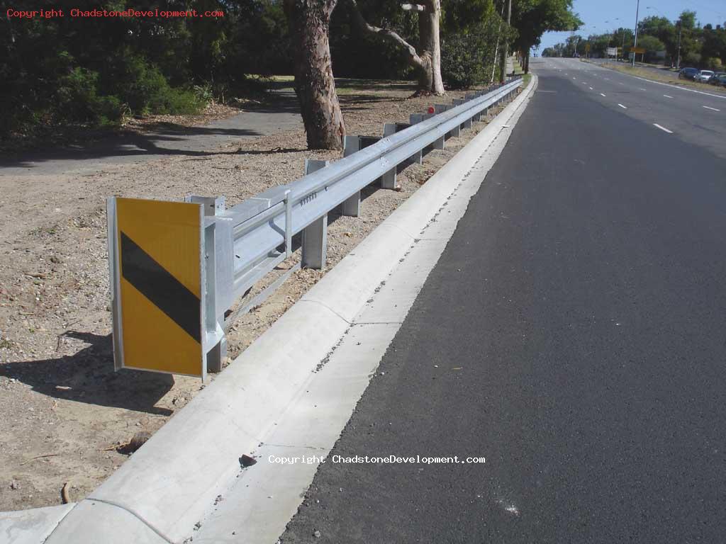 New crash barrier next to the Scotchman's Creek Trail - Chadstone Development Discussions