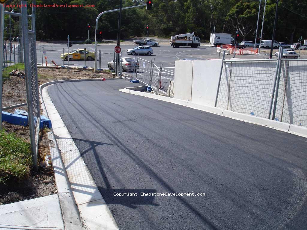 Middle Rd service lane downramp with new bitumen - Chadstone Development Discussions