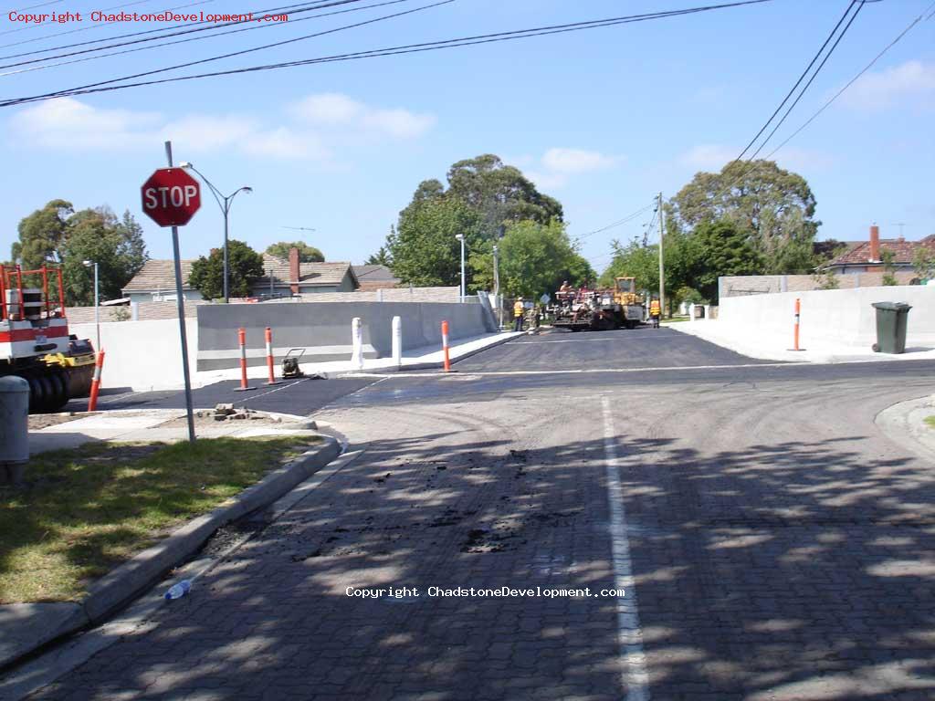 Bitumen laying at Webster St - Chadstone Development Discussions