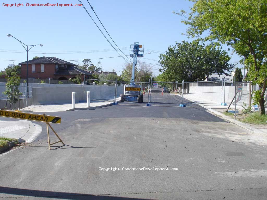 Southern side of Webster bridge, with fence still in place - Chadstone Development Discussions