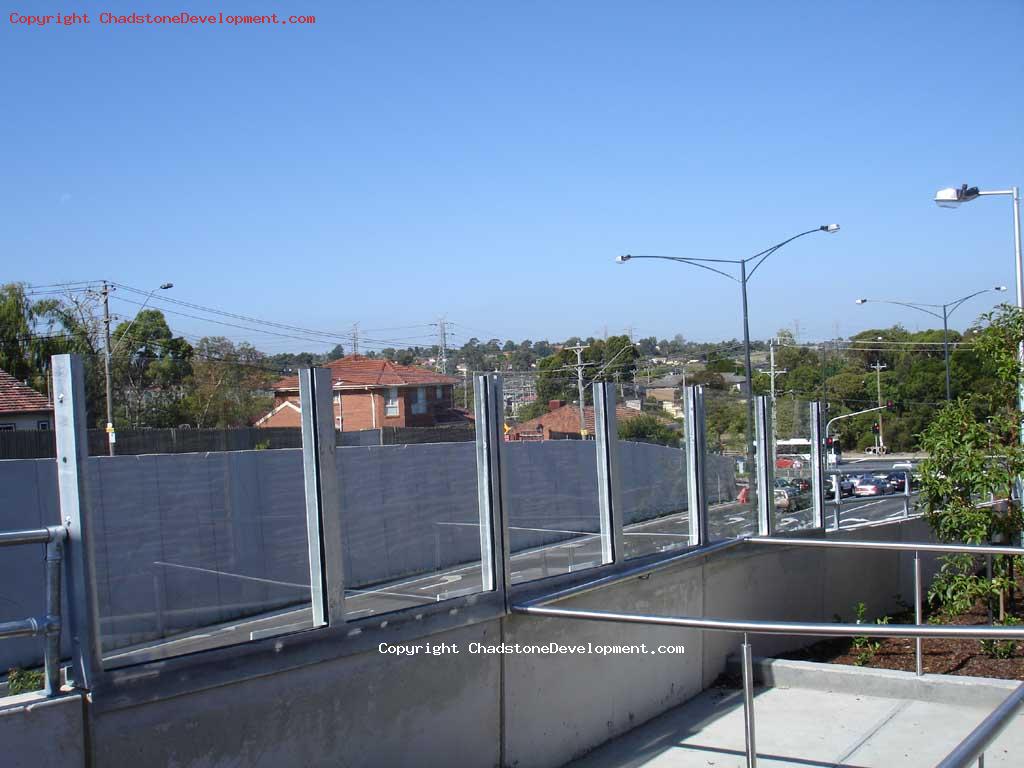 Perspex windows at lookout point on the new Middle Rd footpath, near the Webster bridge - Chadstone Development Discussions